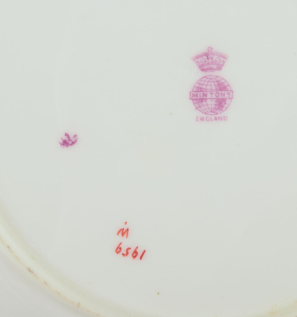 Mintons, England. Set of six lunch plates in faience. Chinese style. Late 19th C. - 6