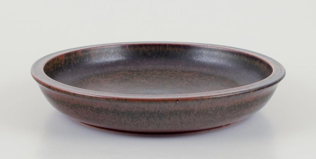 Saxbo, Denmark. Ceramic bowl with brown glaze. Approx. 1940s. - 3