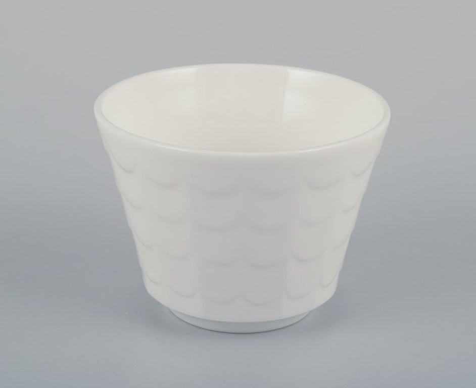 Wilhelm Kage for Gustavsberg, Sweden. Six white porcelain plant pots. Swedish design. 1960s. - 4
