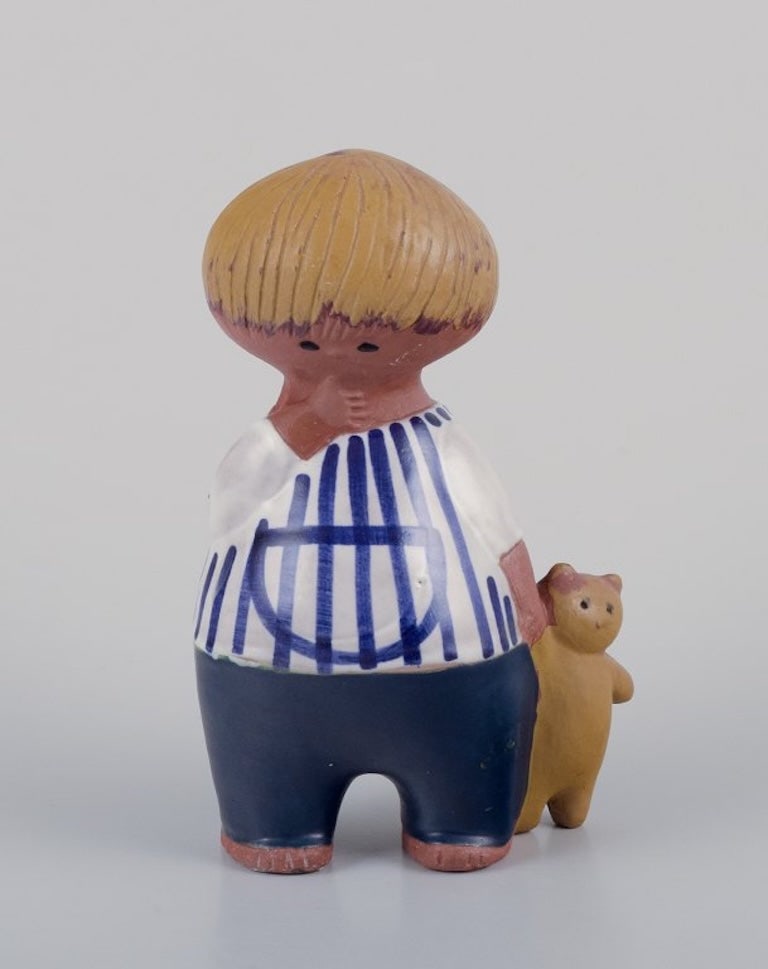 Lisa Larson for Gustavsberg, Sweden. Rare glazed ceramic figurine 'Malin'. 1970s. (1 of 8)