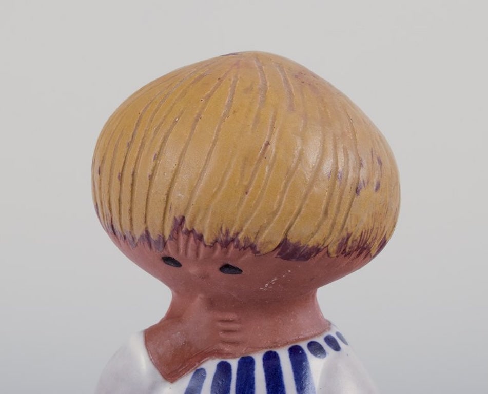 Lisa Larson for Gustavsberg, Sweden. Rare glazed ceramic figurine 'Malin'. 1970s. - 6