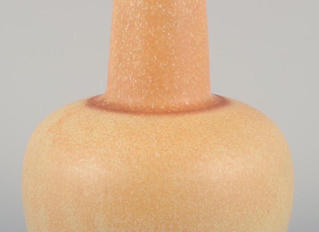 Bobergs Fajansfabrik/Gefle, Sweden. Large ceramic vase, narrow-necked. Approximately 1960. - 6