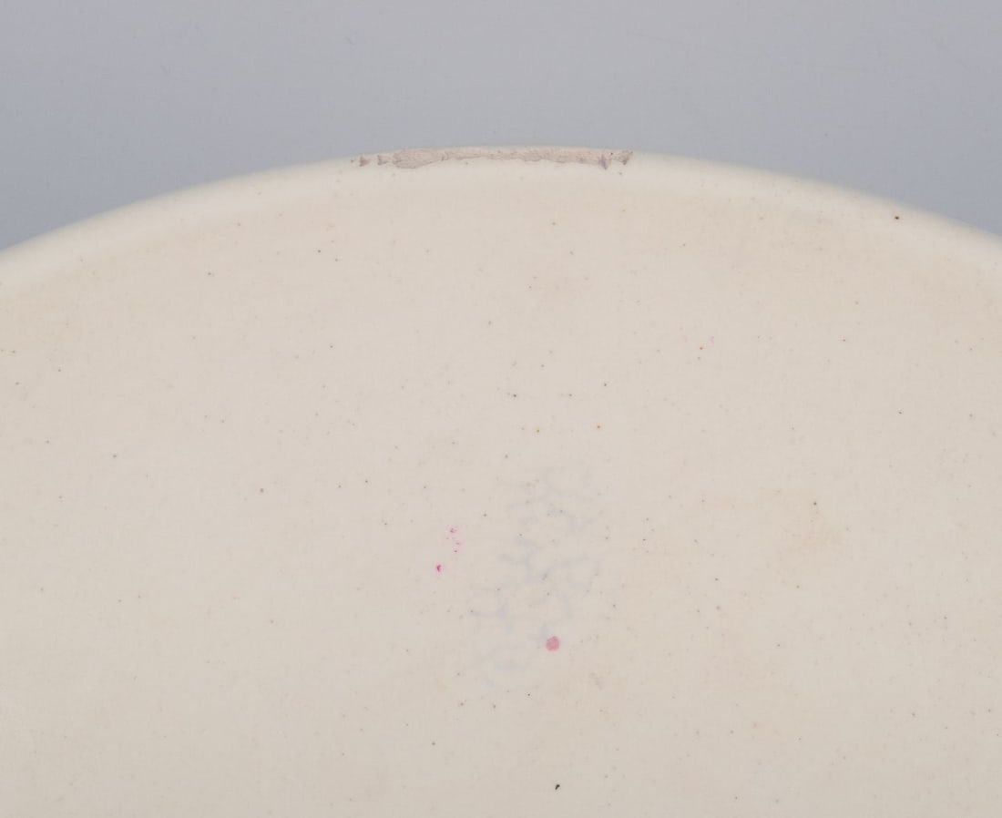Suzanne Ramie for Atelier Madoura, France. Round ceramic bowl. Glaze in light tones. Mid-20th C. - 6