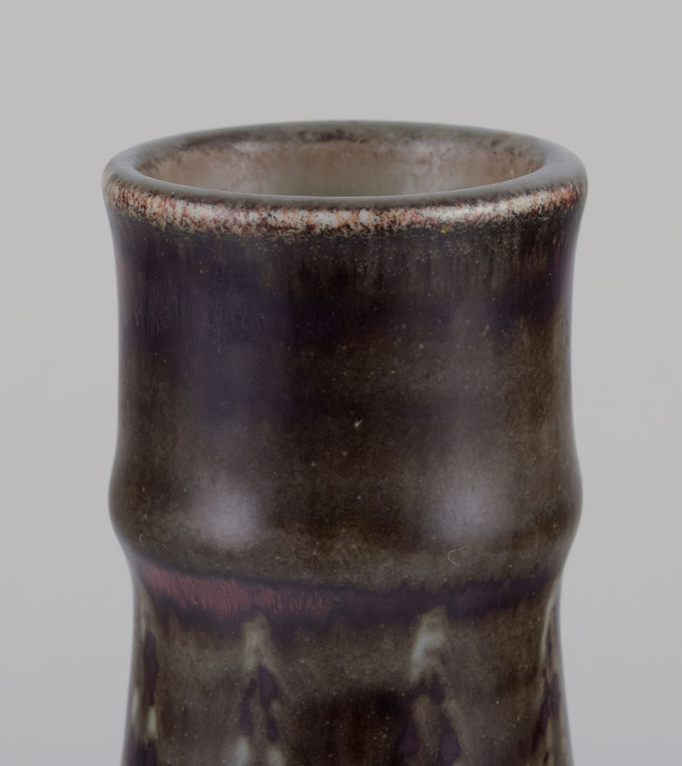 Carl Harry Stalhane for Rorstrand Atelje, Sweden. Bottle-shaped ceramic vase. Approx. 1960. - 5