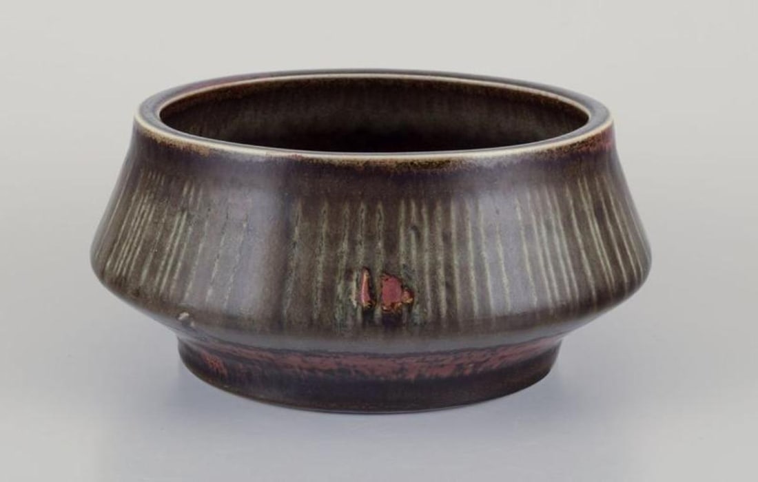 Carl Harry Stahlane for Rorstrand Atelje, Sweden. Large ceramic bowl. Approx. 1960 (1 of 7)