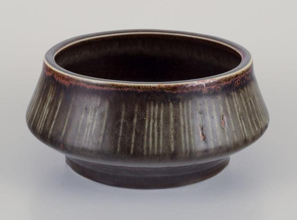 Carl Harry Stahlane for Rorstrand Atelje, Sweden. Large ceramic bowl. Approx. 1960 - 3