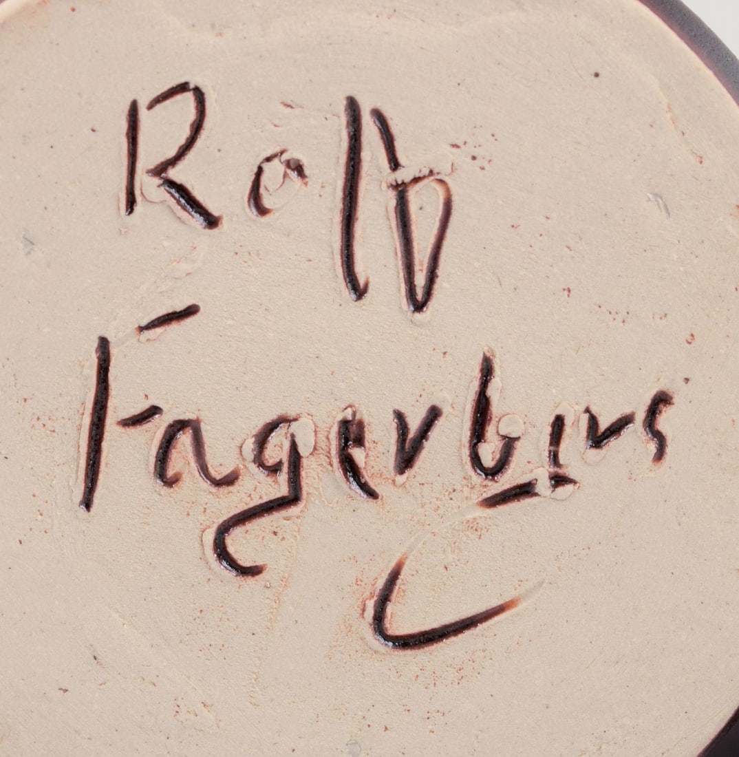 Rolf Fagerberg, Swedish artist. Ceramic lidded jar. Glaze in brown hues. Late 20th C. - 7
