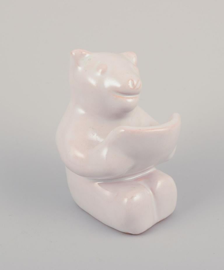 Hjorth, Bornholm. Five bear musicians in white glazed stoneware. Mid-20th C. - 5