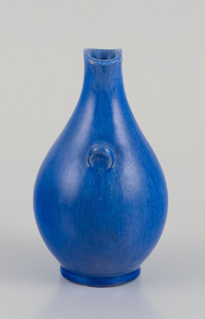 Danish ceramicist, unique vase in the style of Arne Bang. Mid-20th C. - 6