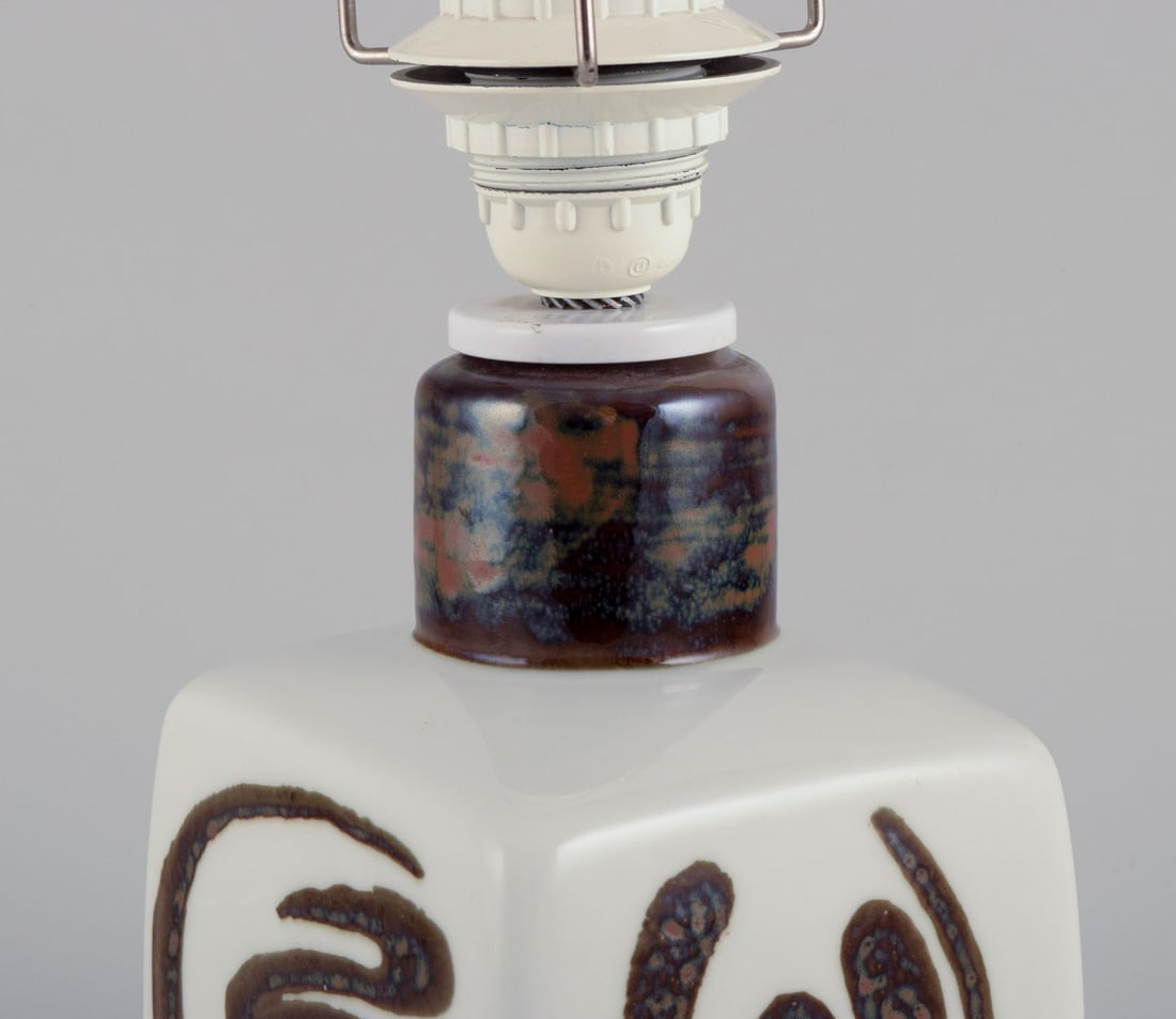 Carl Harry Stalhane for Rorstrand. "Orient" ceramic table lamp. Abstract motifs. Japanese style. - 4
