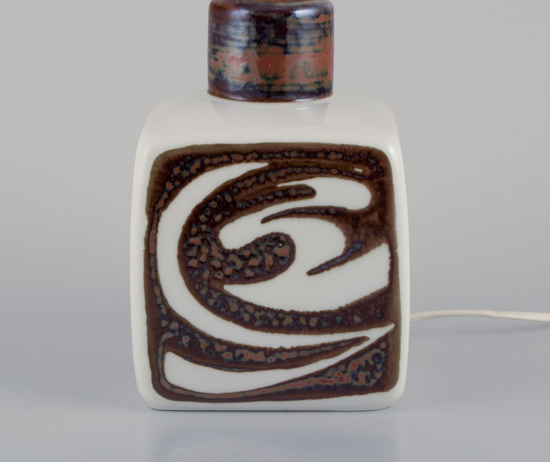 Carl Harry Stalhane for Rorstrand. "Orient" ceramic table lamp. Abstract motifs. Japanese style. - 7