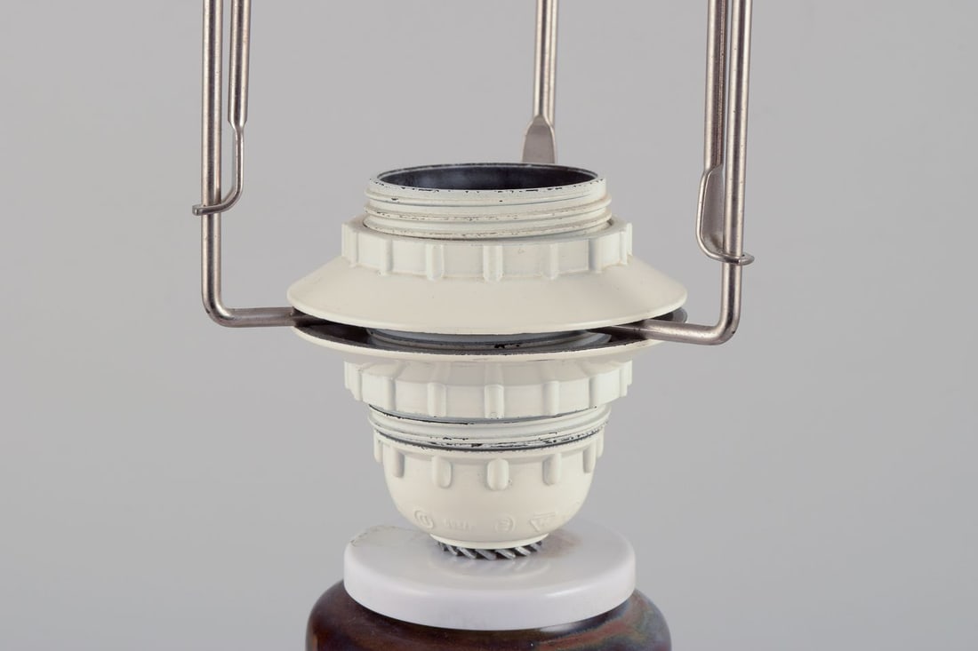 Carl Harry Stalhane for Rorstrand. "Orient" ceramic table lamp. Abstract motifs. Japanese style. - 8