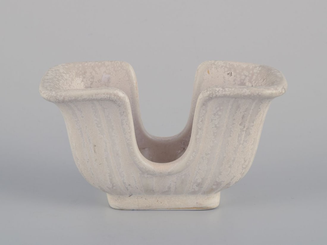 Gunnar Nylund for Rorstrand. Small ceramic vase in light tones. Mid-20th C (1 of 7)