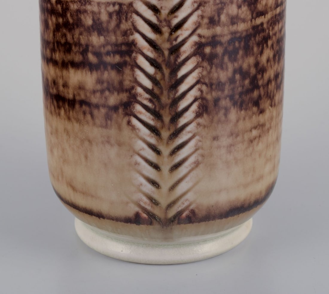 Hoganas, Sweden. Large ceramic vase. Modernist design. 1960s/70s. - 5