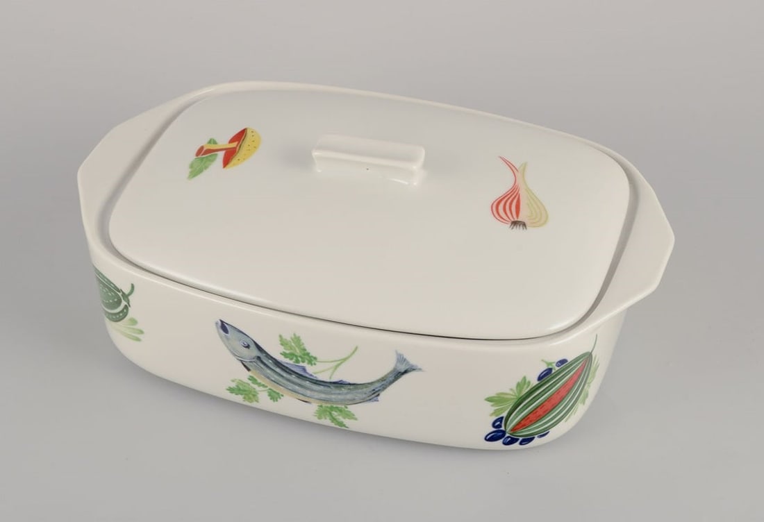 Danild/Lyngby, "Picnic" fireproof lidded fish tureen. 1960s/1970s. - 3