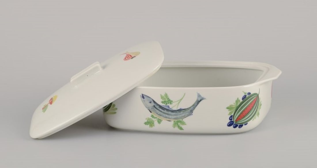 Danild/Lyngby, "Picnic" fireproof lidded fish tureen. 1960s/1970s. - 4