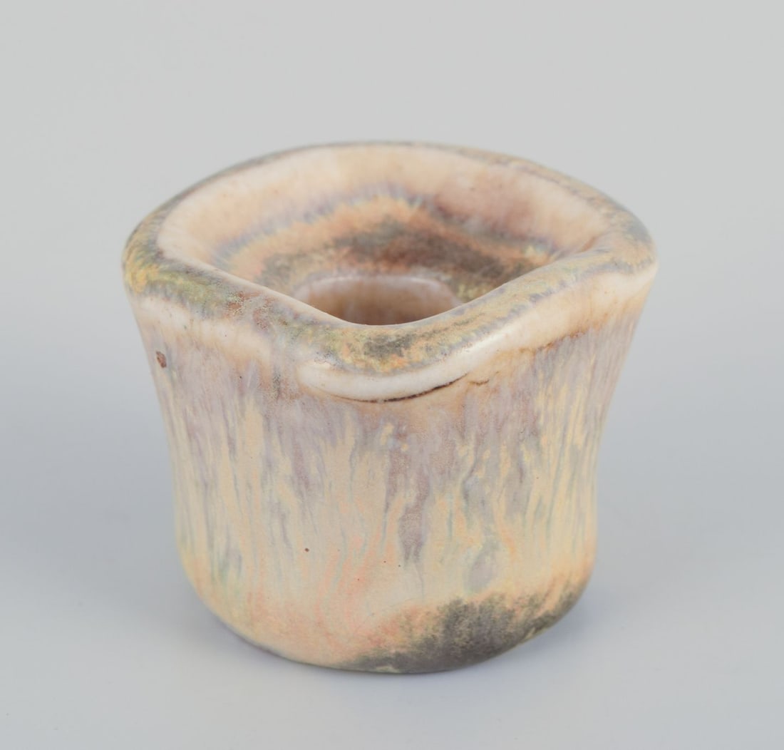 Edith Sonne for Saxbo, Denmark. Small ceramic candlestick. Mid-20th C. - 5