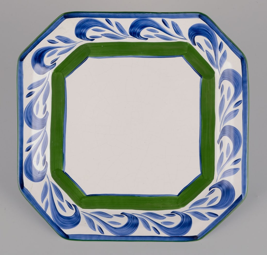 Herend, Hungary. Four square ceramic plates. Approx. 1980s. - 3