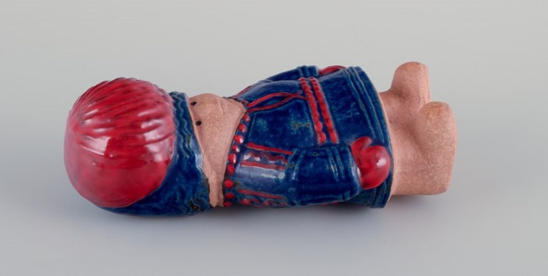 Lisa Larson for Gustavsberg. Stoneware figurine from the "Children of the World" series. "Nils" - 8