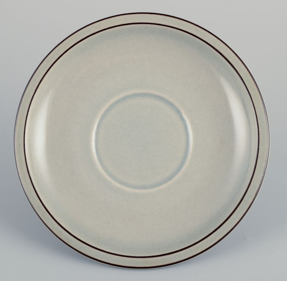 Bing and Grondahl "Colombia". Six pairs of coffee cups and saucers in stoneware. 1970s. - 7