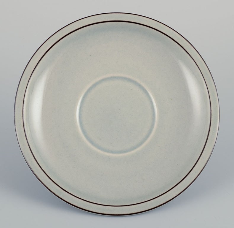 Bing and Grondahl "Colombia". Four pairs of coffee cups and saucers in stoneware, with a sugar bowl - 5