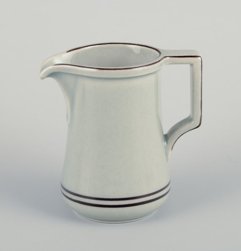Bing and Grondahl "Colombia". Four pairs of coffee cups and saucers in stoneware, with a sugar bowl - 6