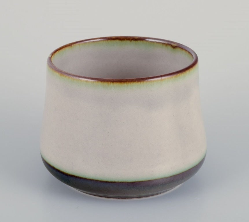 Bing and Grondahl, Tema. Bowl, sugar bowl, and creamer in stoneware. 1970s. - 5