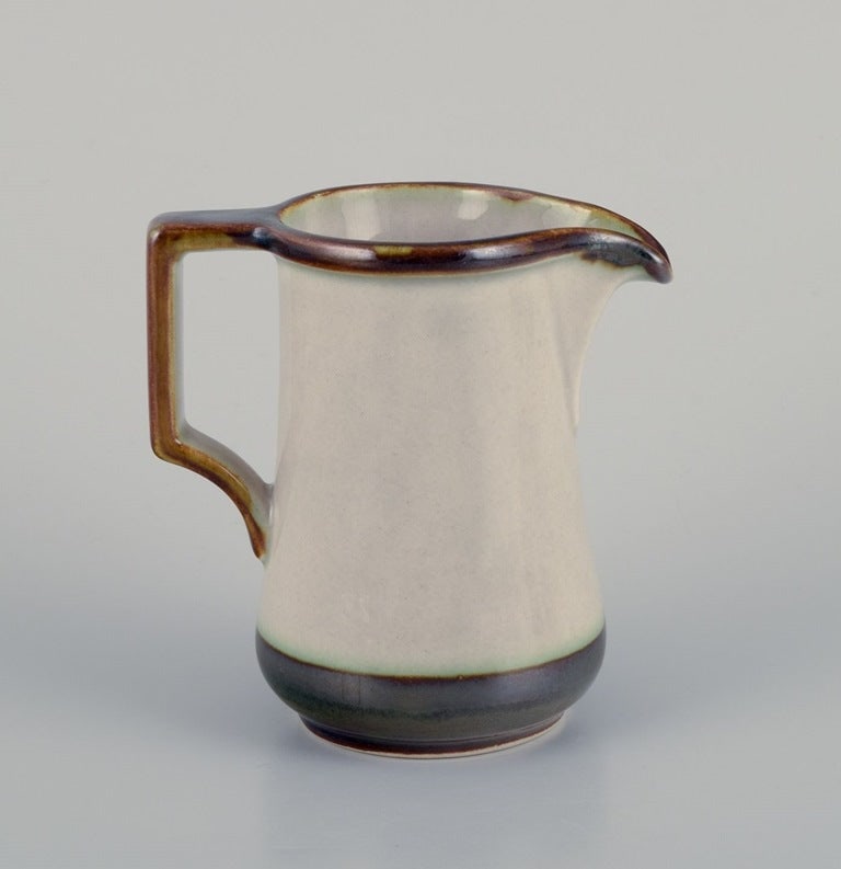 Bing and Grondahl, Tema. Bowl, sugar bowl, and creamer in stoneware. 1970s. - 7