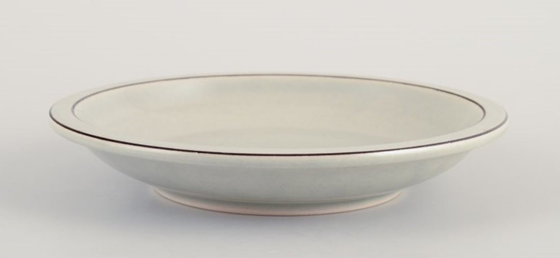 Bing and Grondahl "Colombia". A set of seven deep plates in stoneware. 1970s. - 3