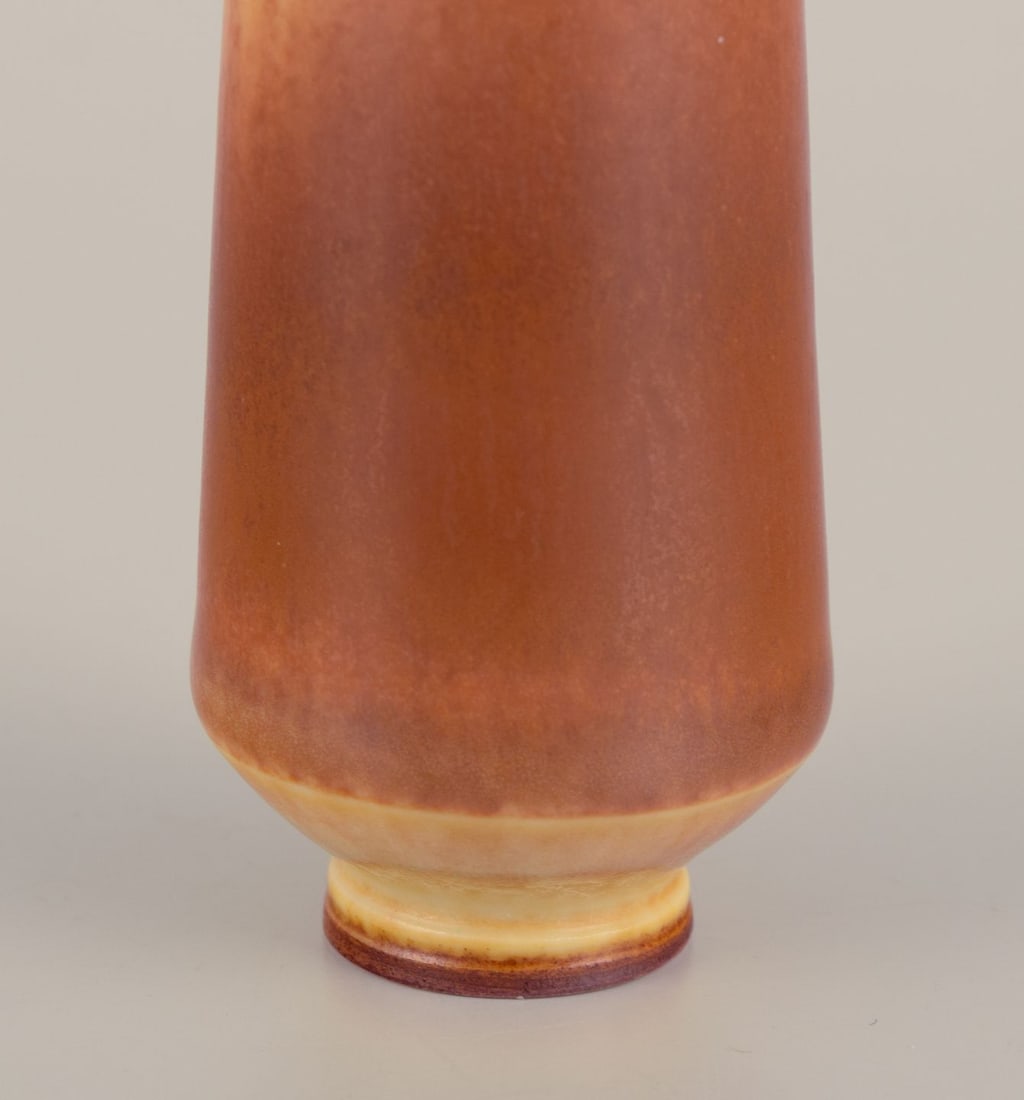 Berndt Friberg for Gustavsberg Studio. Miniature vase with narrow neck in glazed ceramic. - 5
