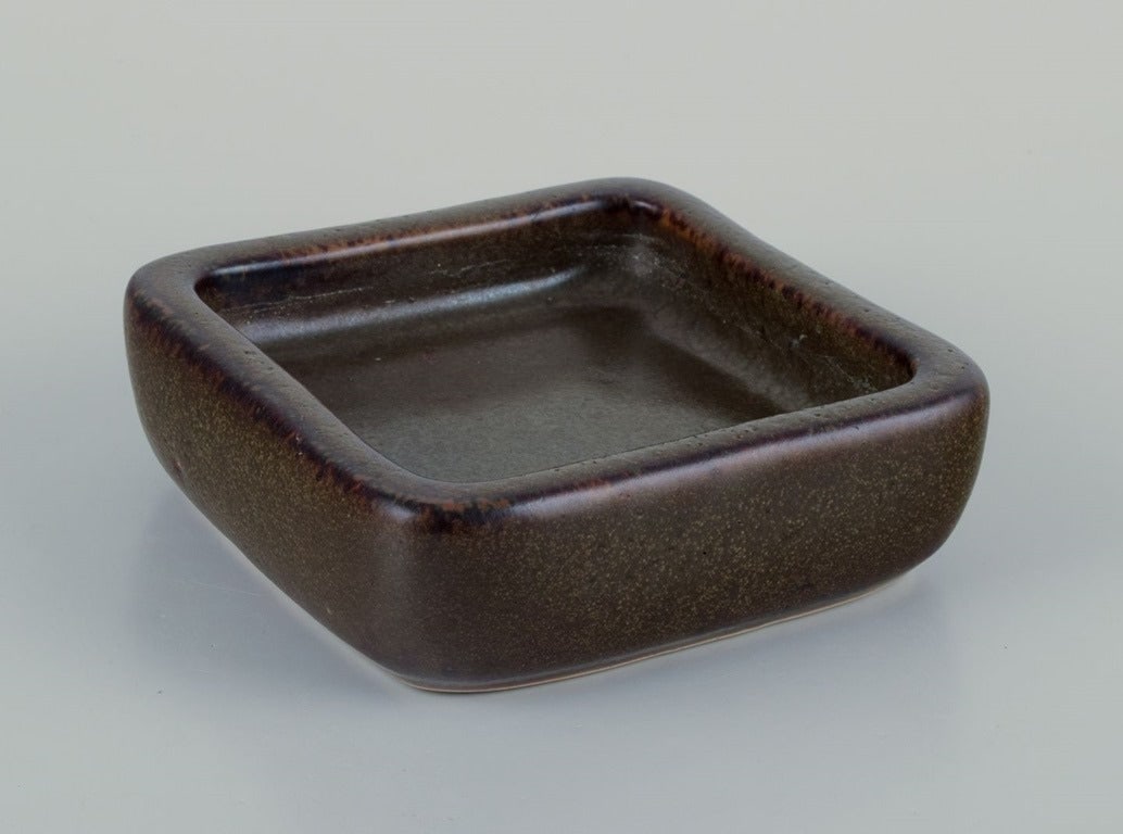 Eva Staehr-Nielsen for Saxbo, Denmark. Ceramic bowl with aubergine glaze. (1 of 8)