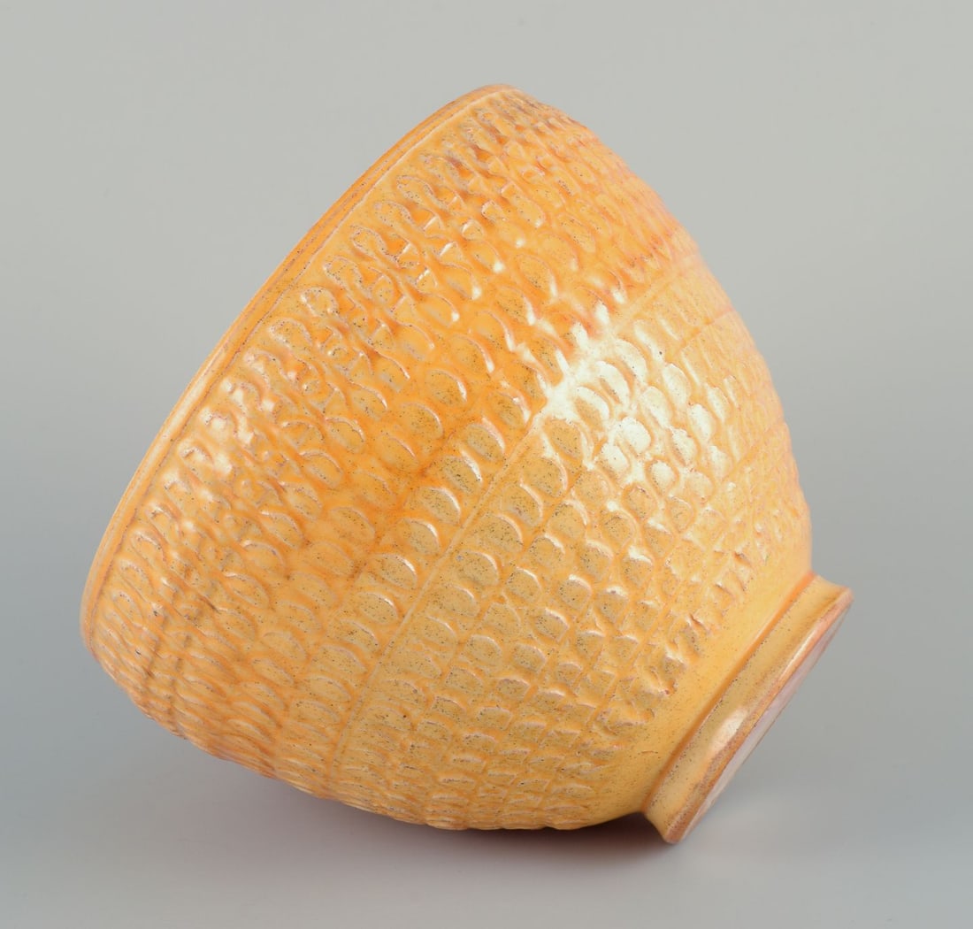 Svend Hammershoi for Kahler, Denmark. Ceramic vase in uranium glaze. Approx. 1930s. - 7