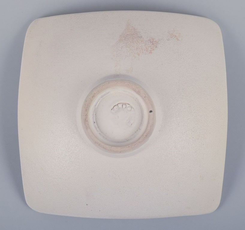 Suzanne Ramie for Atelier Madoura, France. Ceramic square bowl. Mid-20th C. - 6
