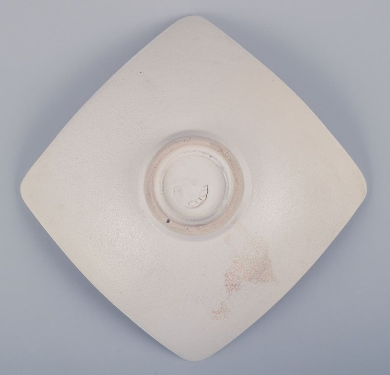 Suzanne Ramie for Atelier Madoura, France. Ceramic square bowl. Mid-20th C. - 7