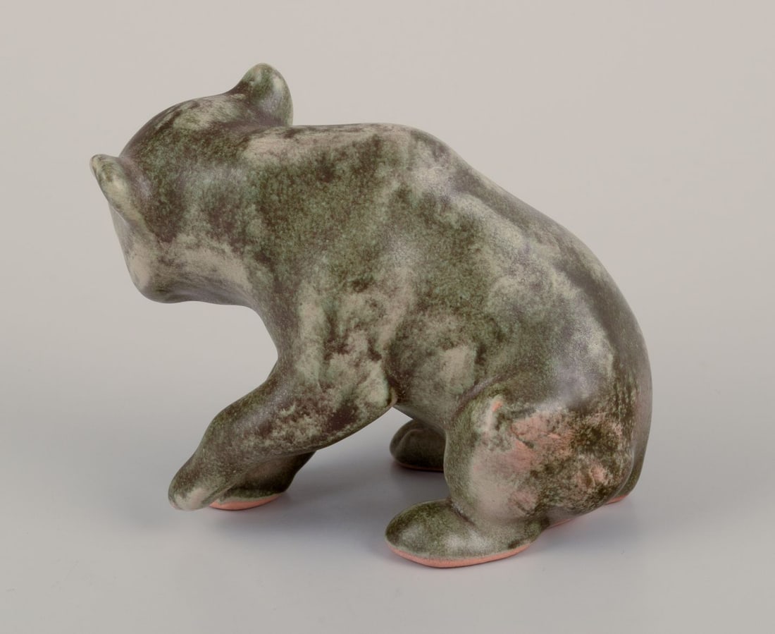 Johgus, Denmark. Ceramic figures of two bear cubs.. Approx. 1970 - 7