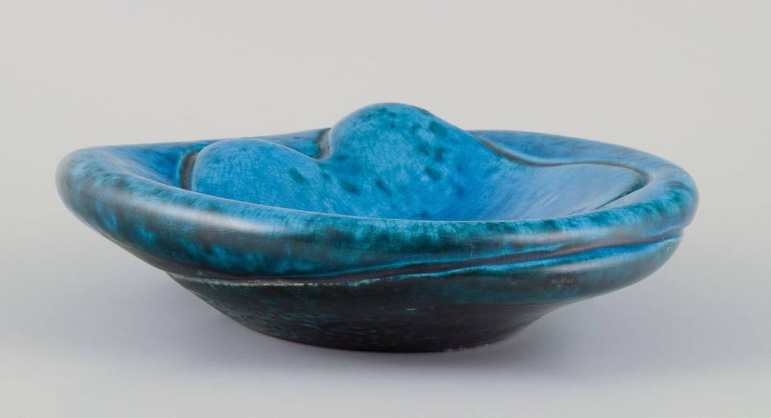 Hans Hedberg, Swedish ceramicist for Biot, France. Unique ceramic bowl. Organic form. - 3