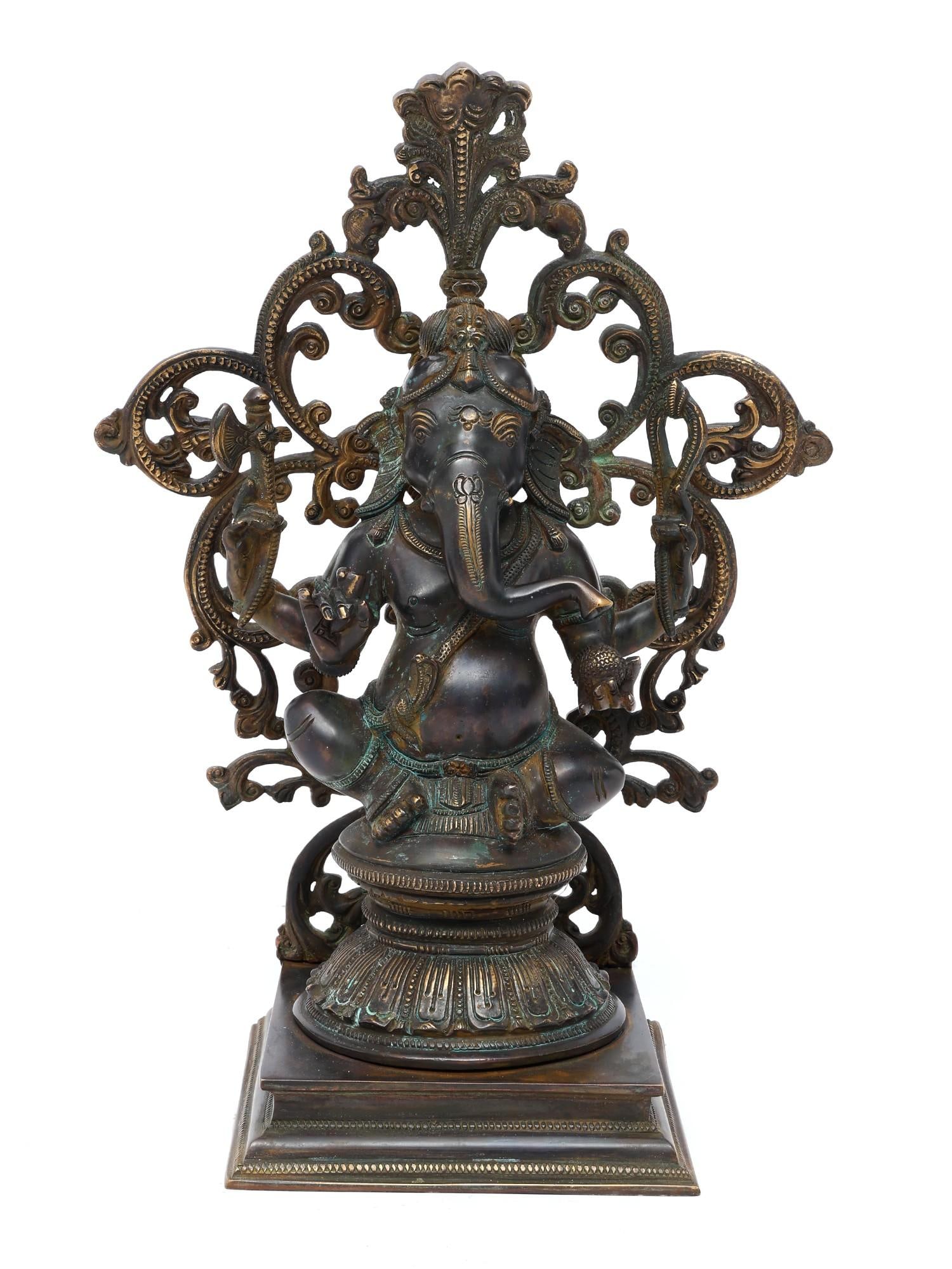 13" Lord Ganapati | Brass Statue: Title: 13" Lord Ganapati | Brass Statue Additional Information: itemcode: DDO228 Reserve: $409.00 Shipping: Domestic: Shipping rates are determined by destination International: Foreign shipping rates