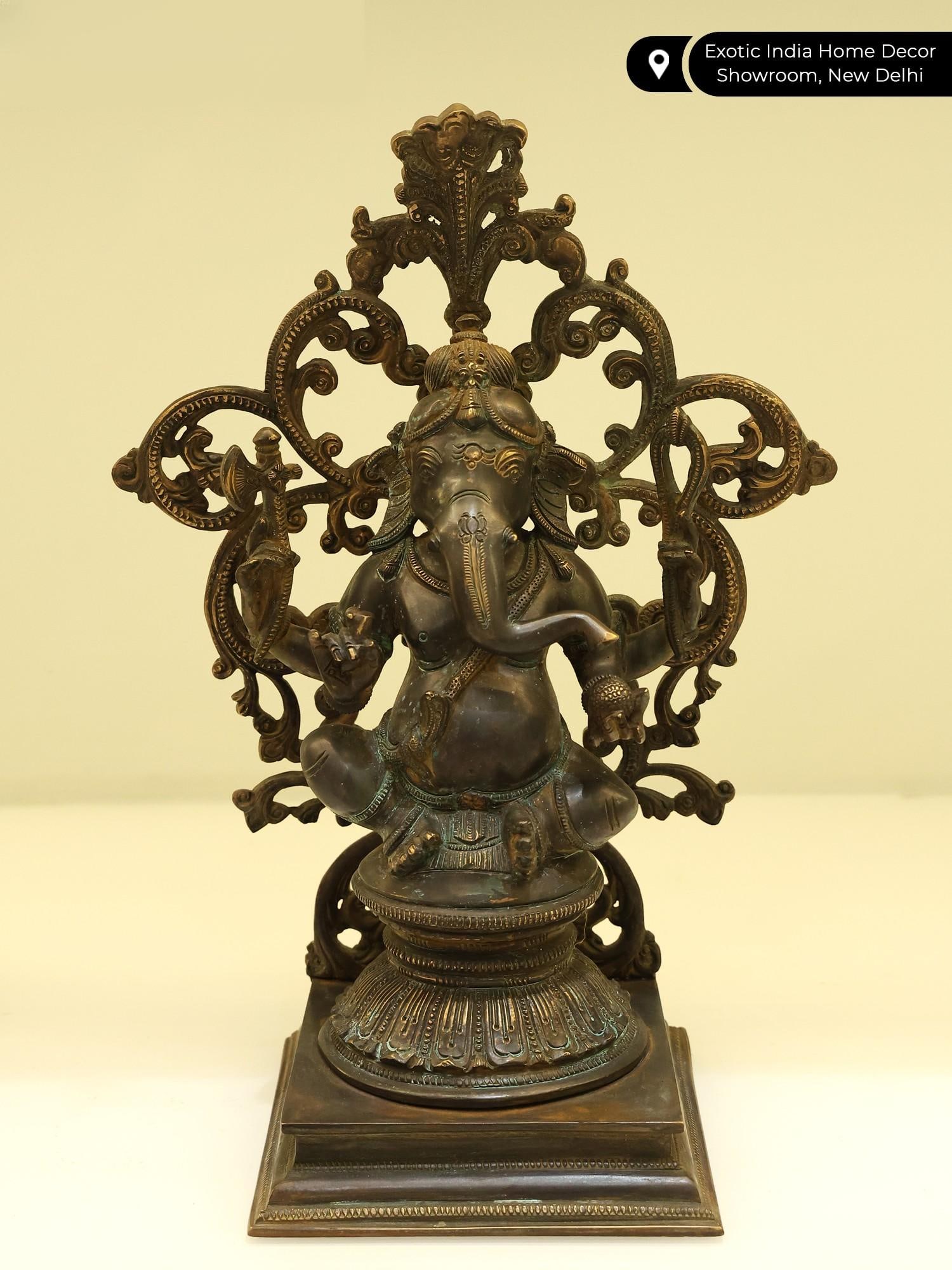 13" Lord Ganapati | Brass Statue - 2
