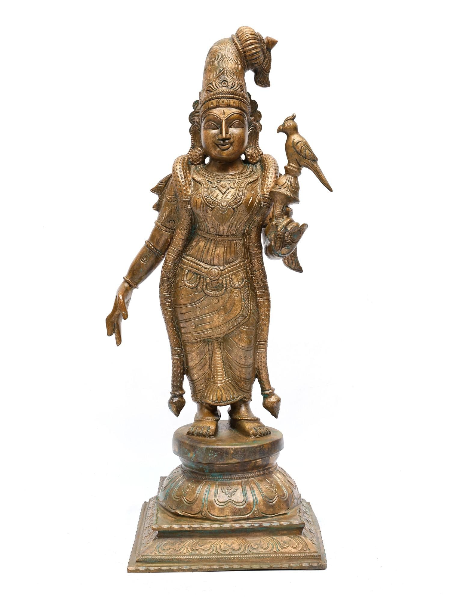 21" Goddess Andal | Bronze Statue: Title: 21" Goddess Andal | Bronze Statue Additional Information: itemcode: DDO069 Reserve: $1,552.00 Shipping: Domestic: Shipping rates are determined by destination International: Foreign shipping ra