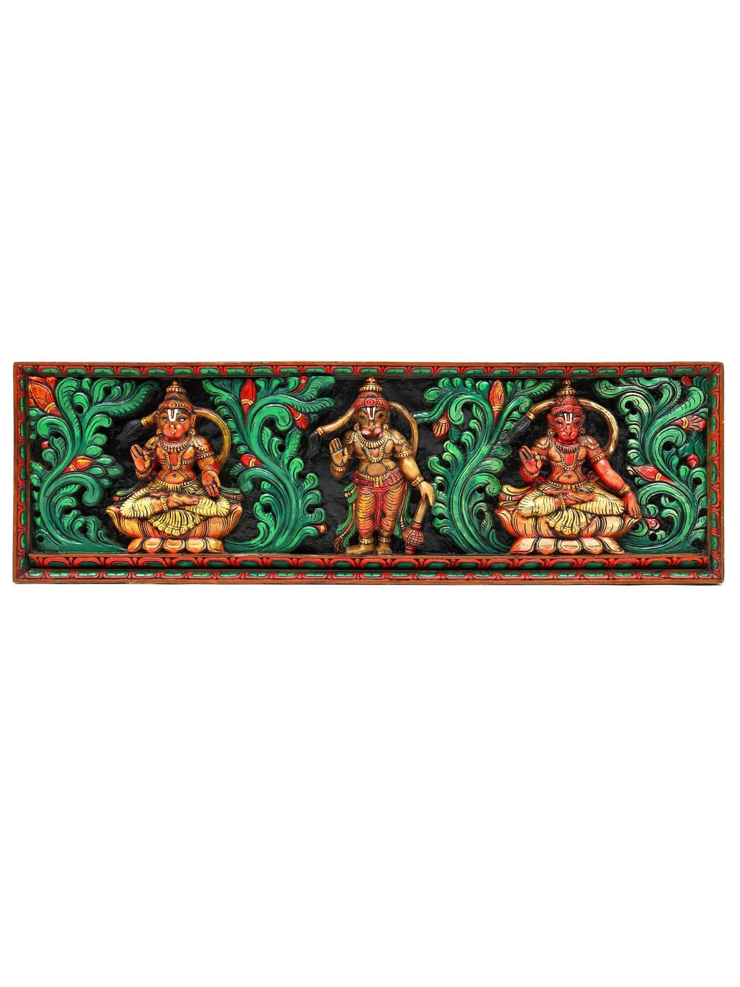 48" Large Lord Hanuman Colorful Panel | Wood Carving | Wall Hanging: Title: 48" Large Lord Hanuman Colorful Panel | Wood Carving | Wall Hanging Additional Information: itemcode: DDO119 Reserve: $823.00 Shipping: Domestic: Shipping rates are determined by destination