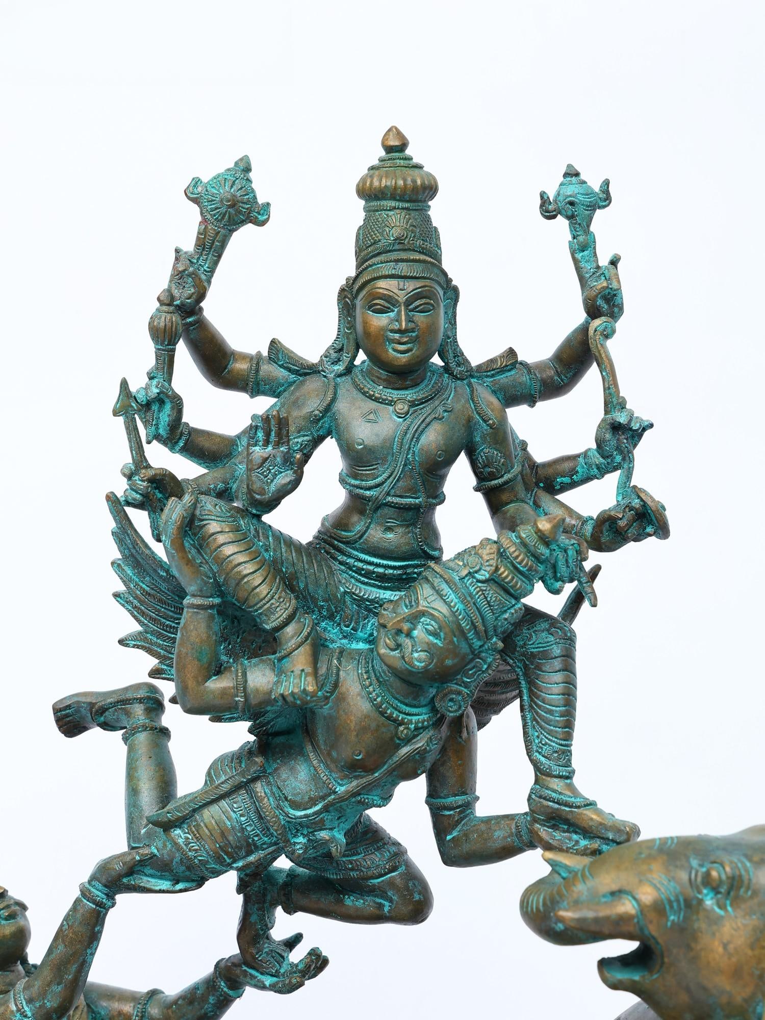 17" Gajendra Moksha | Bronze Masterpiece - 2