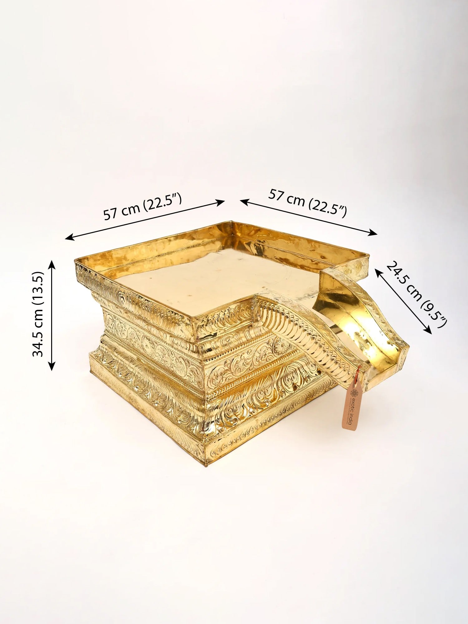 Brass Abhishek Patra | Available in Different Sizes: Title: Brass Abhishek Patra | Available in Different Sizes Additional Information: itemcode: DDO133-22x22 Inch Reserve: $1,641.00 Shipping: Domestic: Shipping rates are determined by destination