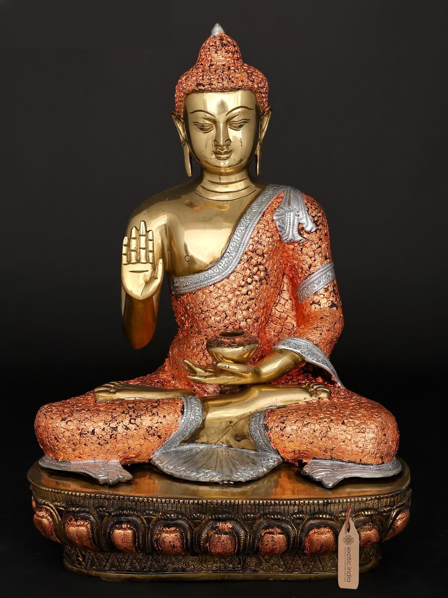 21" Superfine Blessing Lord Buddha | Brass Statue (1 of 2)