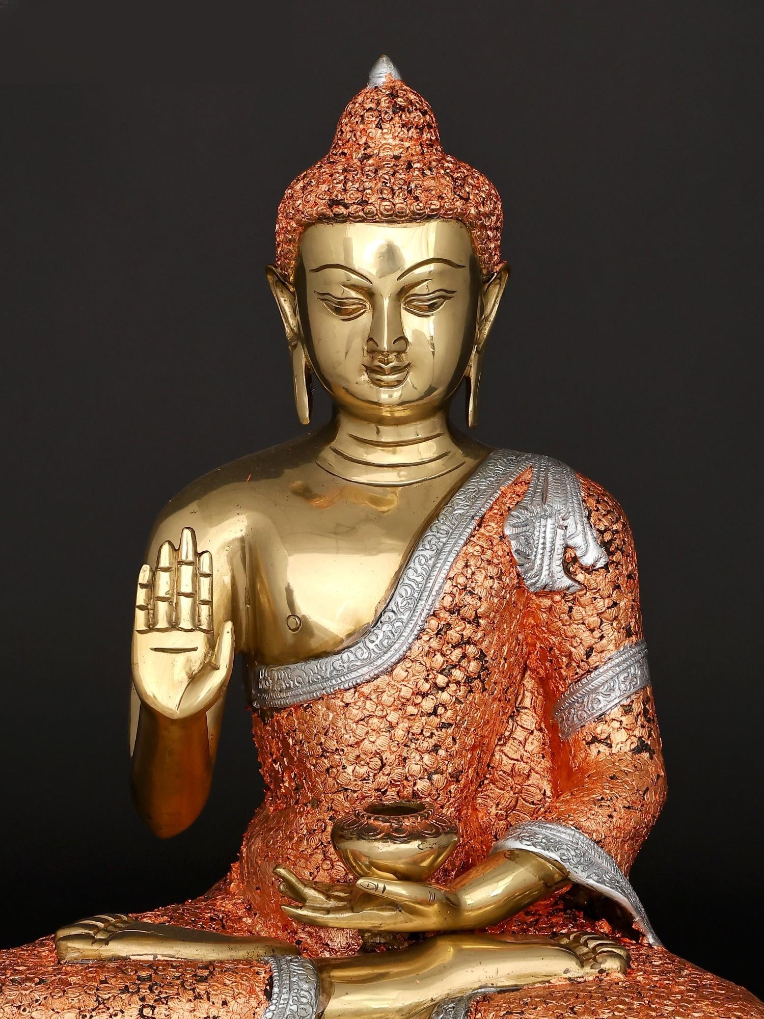 21" Superfine Blessing Lord Buddha | Brass Statue - 2