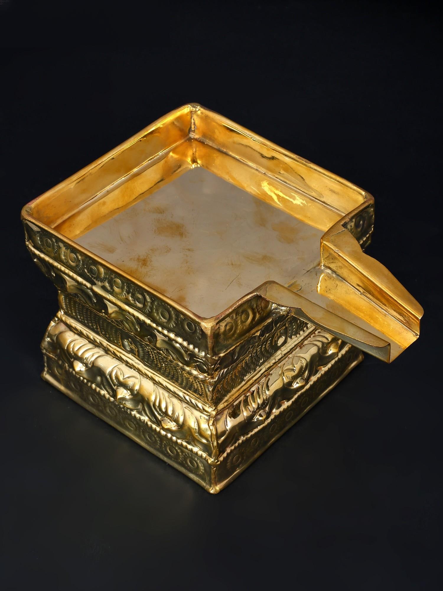 Abhishek Patra in Brass | Available in Different Sizes: Title: Abhishek Patra in Brass | Available in Different Sizes Additional Information: itemcode: DDO215 Reserve: $98.00 Shipping: Domestic: Shipping rates are determined by destination International: