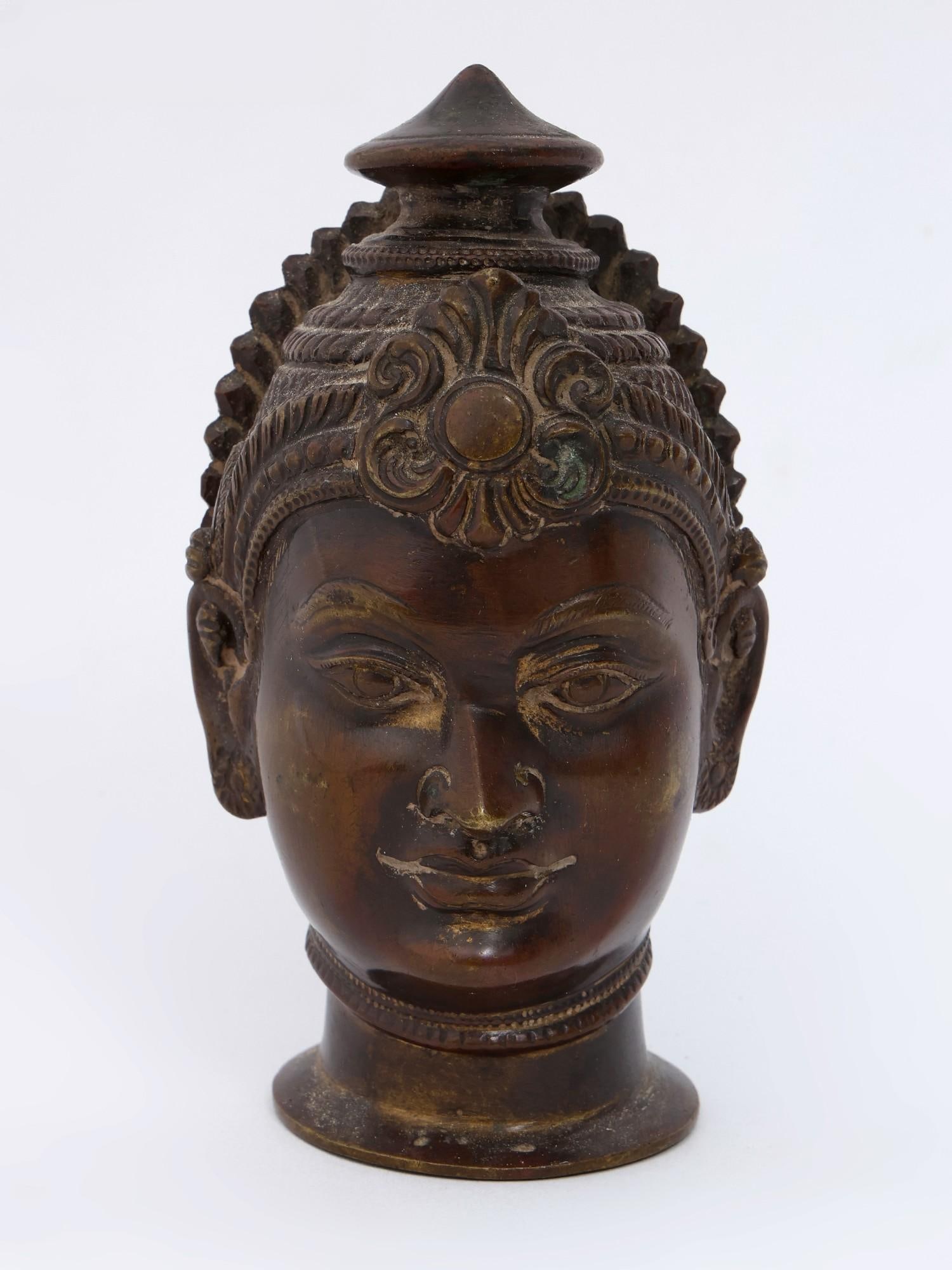 5" Small Goddess Parvati Head | Bronze Statue: Title: 5" Small Goddess Parvati Head | Bronze Statue Additional Information: itemcode: DDO241 Reserve: $202.00 Shipping: Domestic: Shipping rates are determined by destination International: Foreign