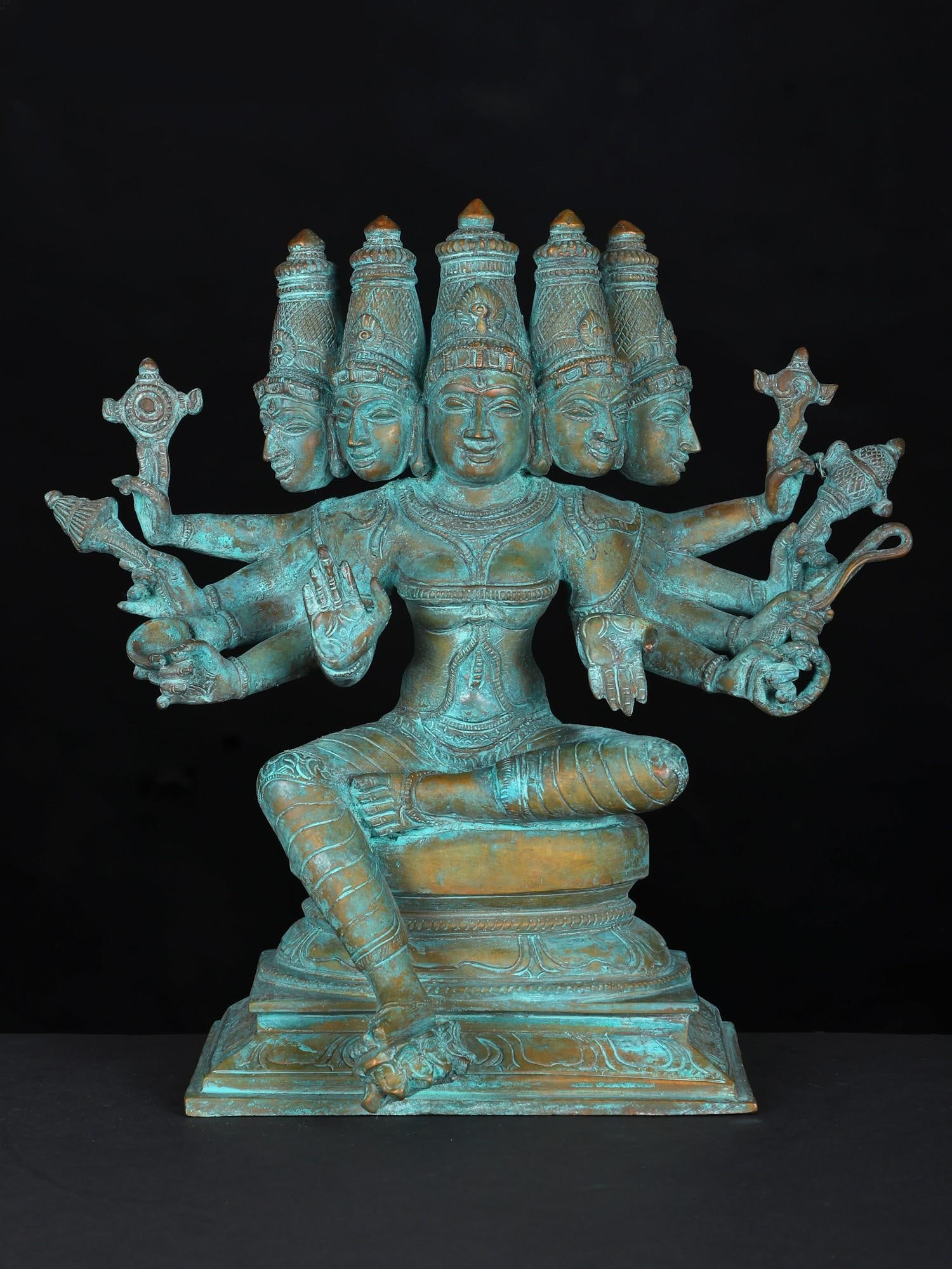 9" Five Headed Goddess Gayatri | Bronze Statue: Title: 9" Five Headed Goddess Gayatri | Bronze Statue Additional Information: itemcode: DDN980 Reserve: $719.00 Shipping: Domestic: Shipping rates are determined by destination International: Foreign