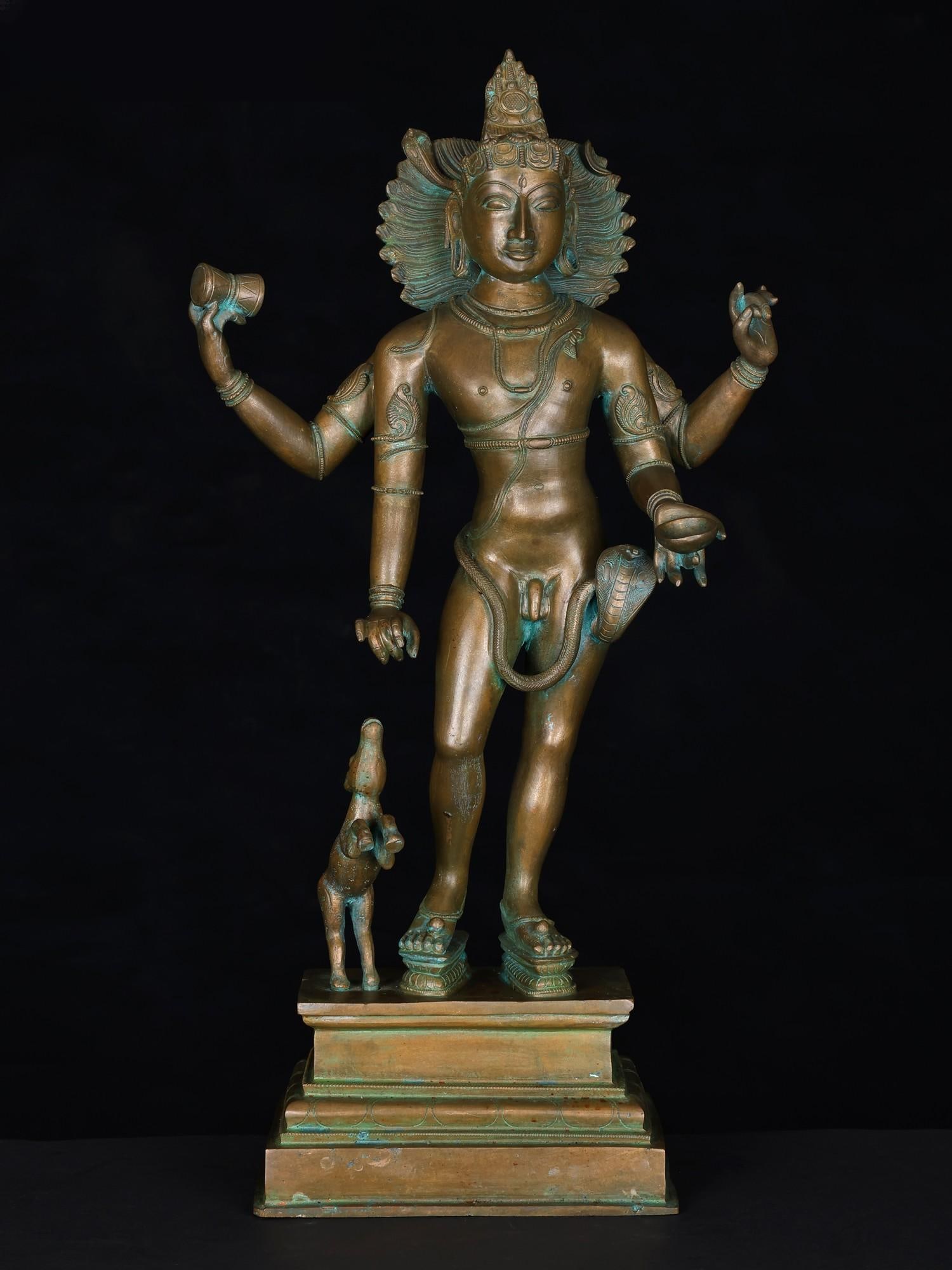 20" Bhikshatana Shiva | Bronze Statue: Title: 20" Bhikshatana Shiva | Bronze Statue Additional Information: itemcode: DDN934 Reserve: $1,340.00 Shipping: Domestic: Shipping rates are determined by destination International: Foreign shippin
