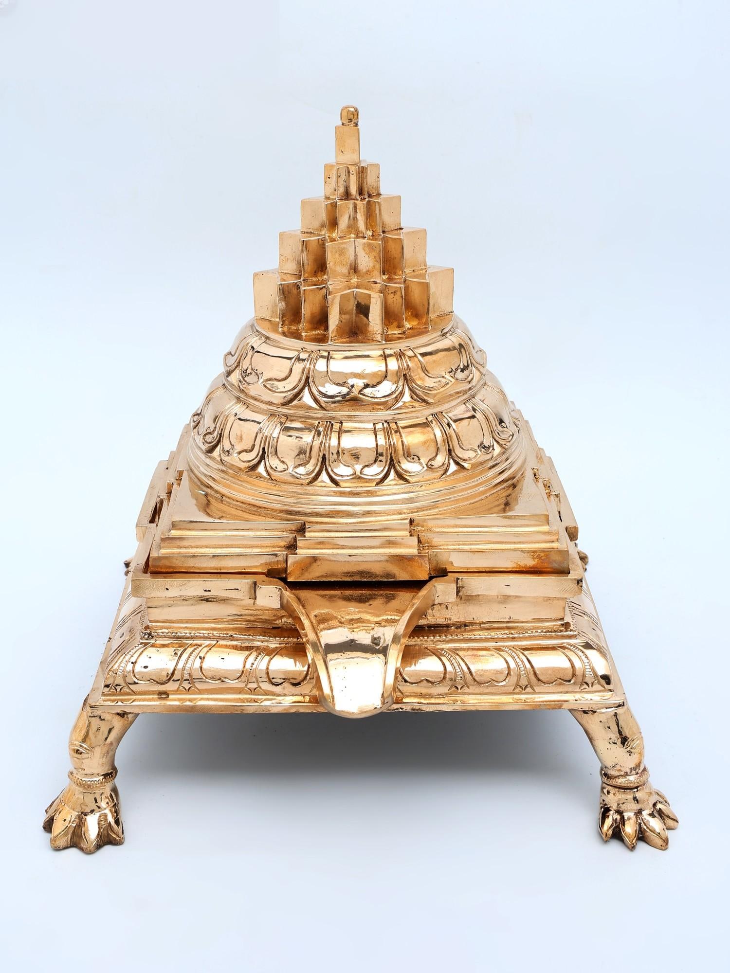 14" Big Size Mahameru with Beedam | Hoysala Bronze: Title: 14" Big Size Mahameru with Beedam | Hoysala Bronze Additional Information: itemcode: DDO078 Reserve: $1,499.00 Shipping: Domestic: Shipping rates are determined by destination International: Fo