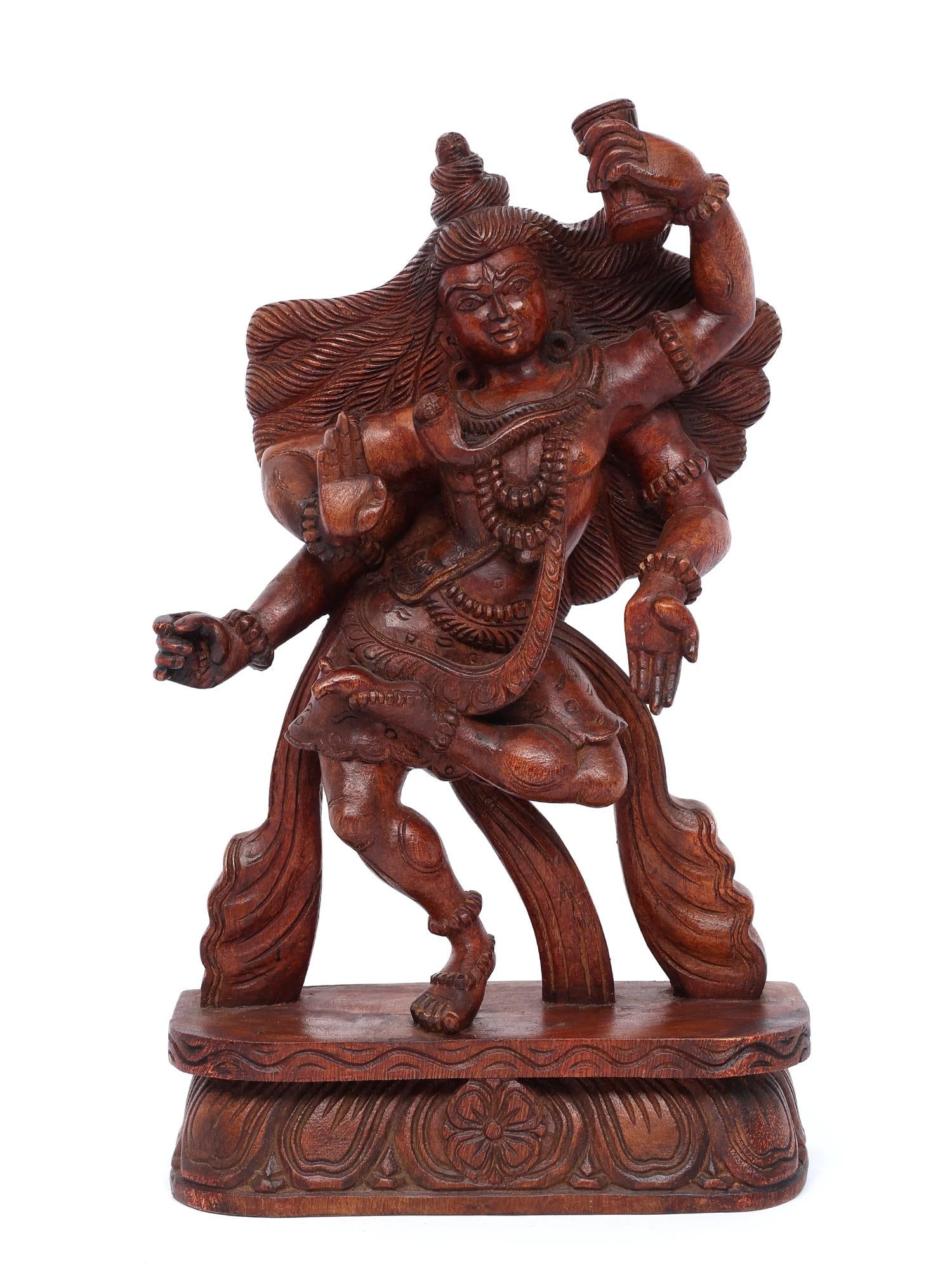 18" Dancing Lord Shiva | Wood Carving: Title: 18" Dancing Lord Shiva | Wood Carving Additional Information: itemcode: DDO566 Reserve: $409.00 Shipping: Domestic: Shipping rates are determined by destination International: Foreign shipping